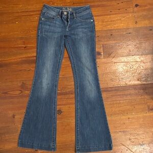 DL1961 Women's Classic Blue Wide Leg Jeans